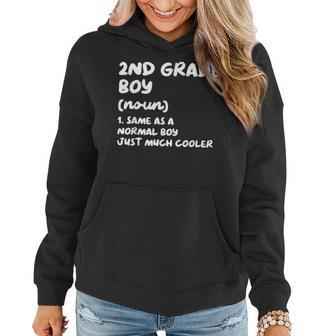 2Nd Grade Boy Definition Funny Back To School Student Women Hoodie - Thegiftio UK