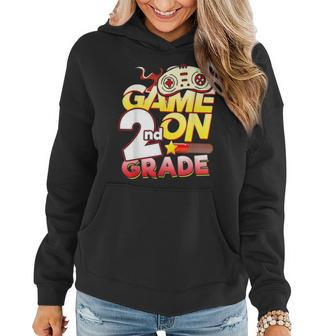 2Nd Grade Teacher & Student - Game On Video Controller Gifts For Teacher Funny Gifts Women Hoodie | Mazezy