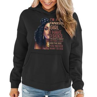 I Have 3 Side Capricorn Girl Cool Zodiac Astrology Star Sign Women Hoodie | Mazezy