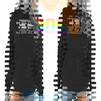 305 Area Code Miami Fl Gay Pride Lgbt Rainbow Women Hoodie | Mazezy
