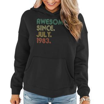 40 Years Old Gift Awesome Since July 1983 40Th Birthday Men Women Hoodie - Monsterry DE