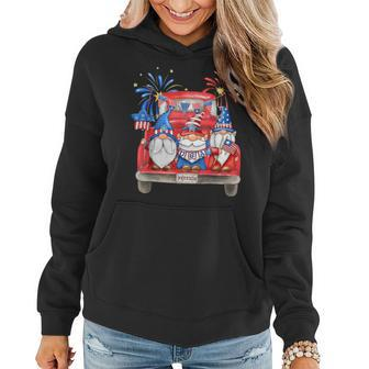 4Th Of July Freedom American Gnomes Car Women Men Girls Boys Freedom Funny Gifts Women Hoodie | Mazezy