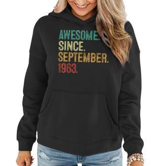 60 Year Old Awesome Since September 1963 60Th Birthday Women Hoodie - Monsterry CA