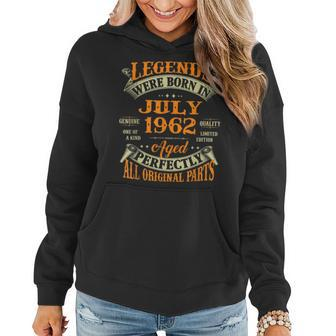 60Th Birthday Gift Legends Born In July 1962 60 Years Old 60Th Birthday Funny Gifts Women Hoodie | Mazezy