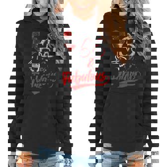 65 And Fabulous Queen Happy Birthday 65Th Rose Red Wine Women Hoodie - Seseable