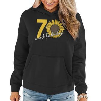 70 Years And Fabulous 70Th Birthday Sunflower Women Hoodie | Mazezy UK