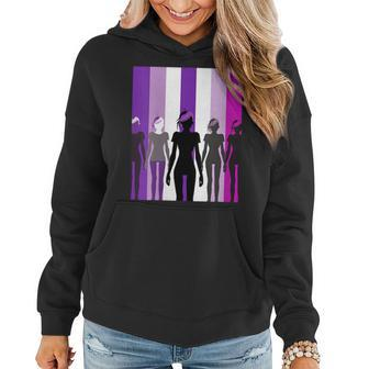 Ace Asexual Pride Ace Character In Asexual Flag Colors Women Hoodie | Mazezy