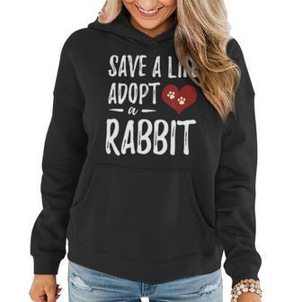 Adopt A Rabbit Funny Rescue Bunny Mo Women Hoodie - Monsterry