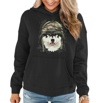 Alaskan Malamute Soldier Veteran Dogarmy Dog Lover 622 Women Hoodie - Monsterry UK