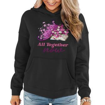 All Together Now Summer Reading Program 2023 Book Flowers Women Hoodie | Mazezy
