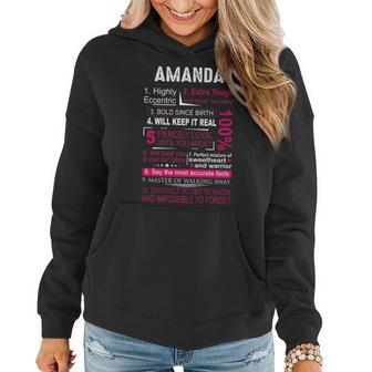Amanda Name Gift Amanda Name Women Hoodie - Seseable