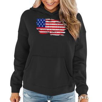America Flag Usa Patriotic 4Th Of July Independence Day Women Hoodie - Monsterry DE