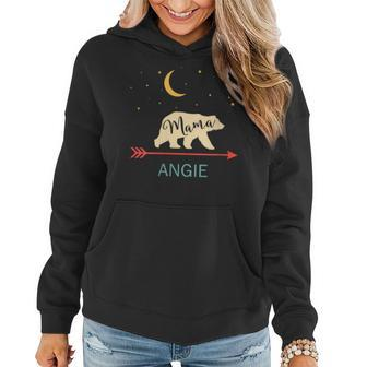 Angie Name Personalized Retro Mama Bear Women Hoodie | Mazezy UK
