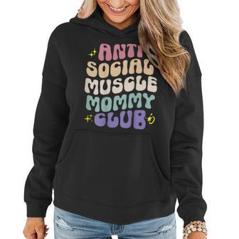 Anti Social Muscle Mommy Club Groovy Pump Cover Women Hoodie - Monsterry