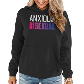 Anxious Bisexual Bi Pride Flag Bisexuality Lgbtq Women Men Women Hoodie | Mazezy
