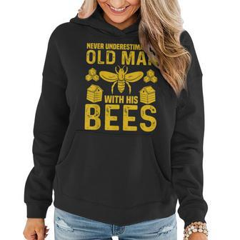 Apiary Bee Keeper An Old Man With His Bees Beekeeping Women Hoodie | Mazezy
