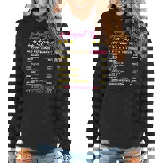 August Birthday Girl Facts Daily Value Birthday Gift Women Hoodie | Mazezy