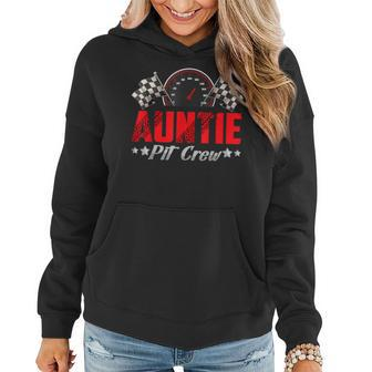 Auntie Pit Crew Birthday Racing Car Family Matching Race Car Women Hoodie - Monsterry AU