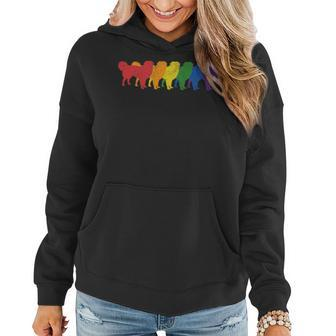 Australian Shepherd Dog Gay Pride Lgbtq Supporter Rainbow Women Hoodie | Mazezy
