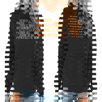 Autumn Leaves And Pumpkin Patches For Fall Halloween Halloween Women Hoodie | Mazezy