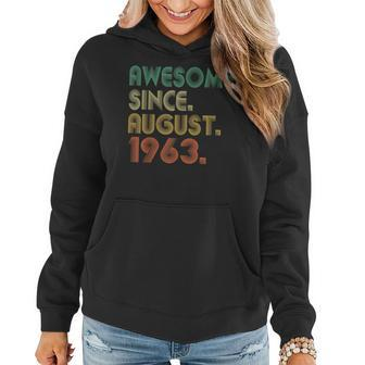 Awesome Since August 1963 60Th Birthday Gift 60 Year Old Men 60Th Birthday Funny Gifts Women Hoodie | Mazezy