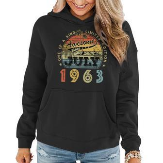 Awesome Since July 1963 Vintage 60Th Birthday 60 Years Old 60Th Birthday Funny Gifts Women Hoodie | Mazezy