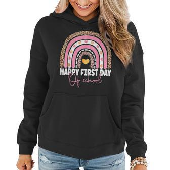 Back To School Funny Happy First Day Of School For Teachers Women Hoodie | Mazezy