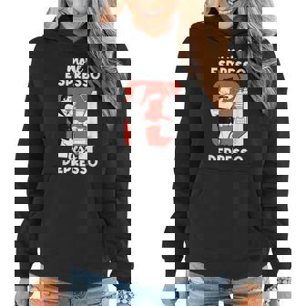 Barista Coffee Bar - More Espresso Less Depresso Funny Quote Women Hoodie - Thegiftio UK