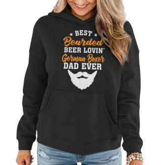 Beer Best Bearded Beer Lovin Rat Terrier Dad Funny Dog Lover Women Hoodie - Monsterry UK