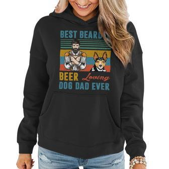 Beer Best Bearded Beer Loving Dog Dad Rat Terrier Personalized Women Hoodie - Monsterry DE