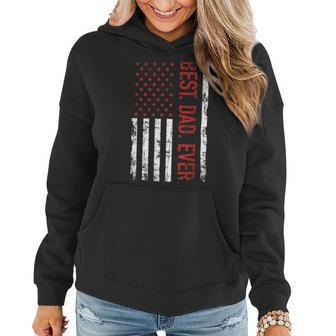 Best Dad Ever Us American Flag Gift For Fathers Day Women Hoodie - Monsterry UK
