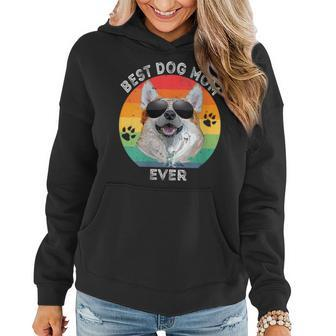 Best Dog Mom Ever Rainbow Funny Corgi Sunglasses Mothers Day Women Hoodie | Mazezy