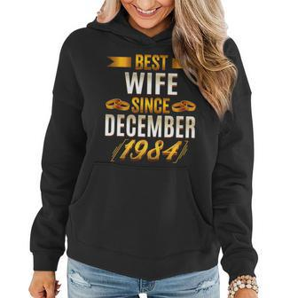 Best Wife Since December 1984 Funny 36Th Anniversary Wife Funny Gifts For Wife Women Hoodie | Mazezy
