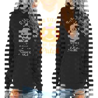 Big Sister Of The Patch Pumpkin Girl Halloween T Gift For Women Women Hoodie - Thegiftio UK