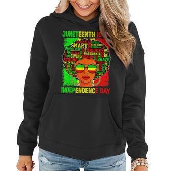 Black History Juneteenth Is My Independence Freedom Day Women Hoodie - Monsterry DE