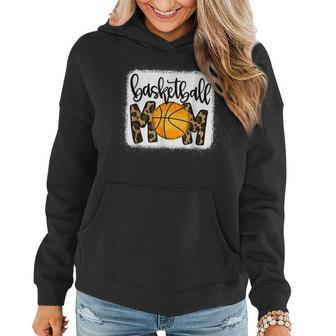 Bleached Basketball Mom Messy Bun Player Mom Game Day Vibes Women Hoodie - Monsterry