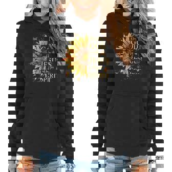 Blessed By God - Loved By Jesus Sunflower Women Hoodie | Mazezy