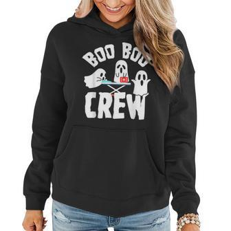 Boo Boo Crew Ghost Paramedic Emt Ems Nurse Halloween Gift EMT Funny Gifts Women Hoodie | Mazezy