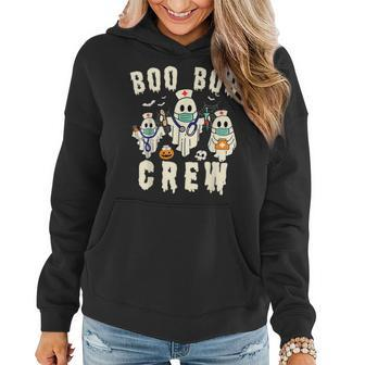 Boo Boo Crew Ghost Halloween Paramedic Nurse Rn Er Nicu Lpn Women Hoodie - Seseable