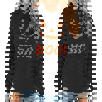 Boo Halloween Spooky Scary Pumpkin Pumpkins October Fall Halloween Women Hoodie | Mazezy