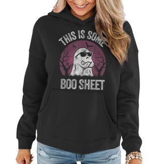 This Is Some Boo Sheet Ghost Halloween Costume Women Hoodie | Mazezy