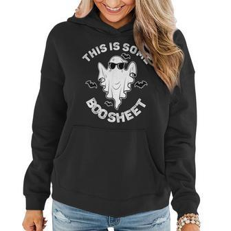 This Is Some Boo Sheet Ghost Halloween Costume Women Hoodie | Mazezy