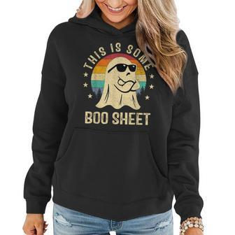 This Is Some Boo Sheet Halloween Ghost Women Hoodie | Mazezy