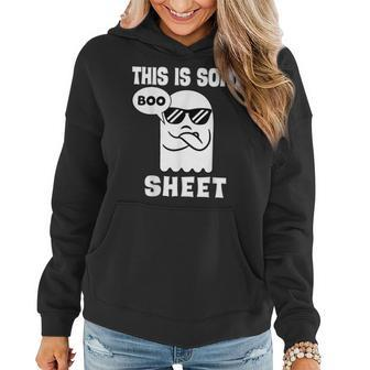 This Is Some Boo Sheet Retro Halloween Costume Women Hoodie - Seseable
