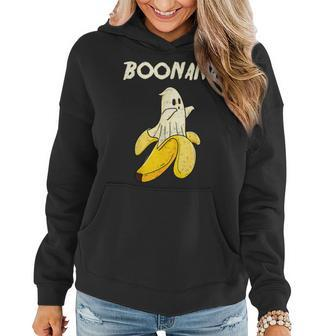 Boonana Cute Banana Ghost Halloween Banana Lover Women Hoodie - Seseable