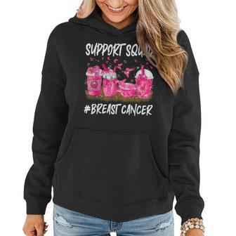 Breast Cancer Awareness For Latte Coffee Support Squad Women Hoodie