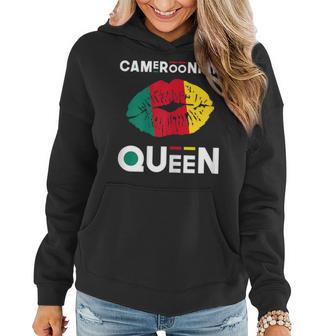 Cameroon Queen Lips Cameroonian Flag Africa Cameroon Gift For Womens Gift For Women Women Hoodie - Thegiftio UK