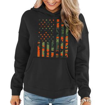 Camouflage American Flag For Hunters And Men Women Patriots Women Hoodie - Monsterry CA