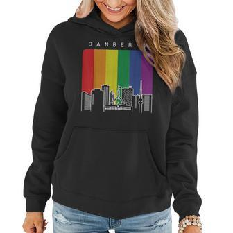Canberra Australia Gay Pride Rainbow Flag Women Hoodie | Mazezy