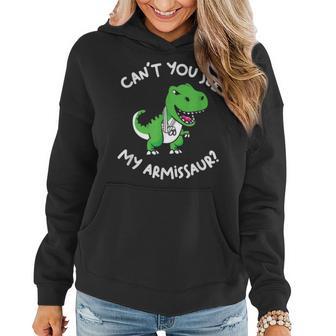 Can't You See My Armissaur Cute Dinosaur Broken Arm Women Hoodie - Monsterry DE